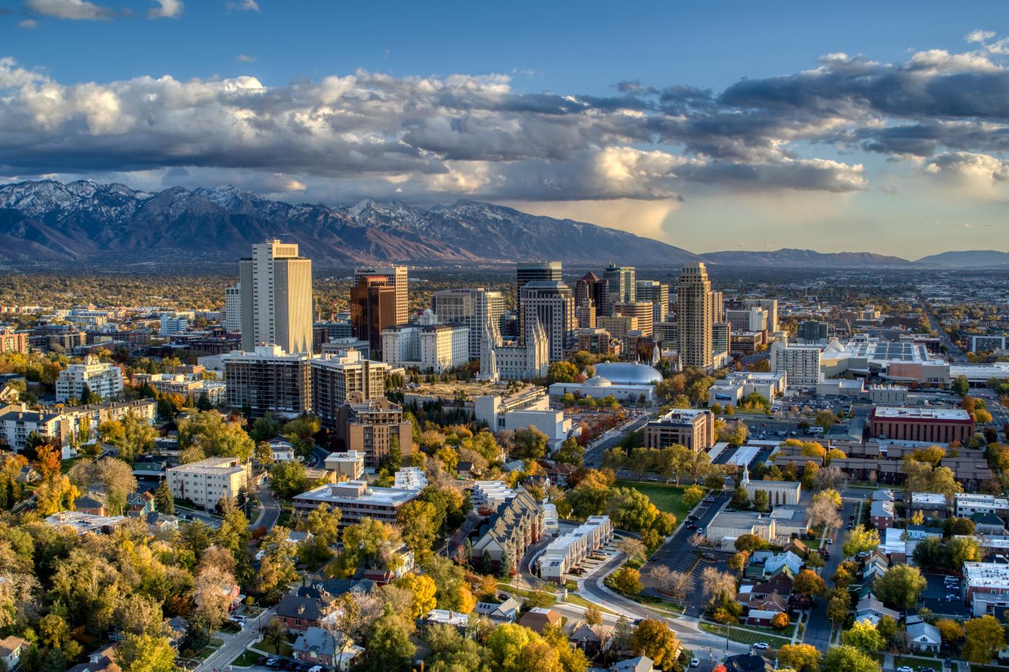 Aerial view of Salt Lake City