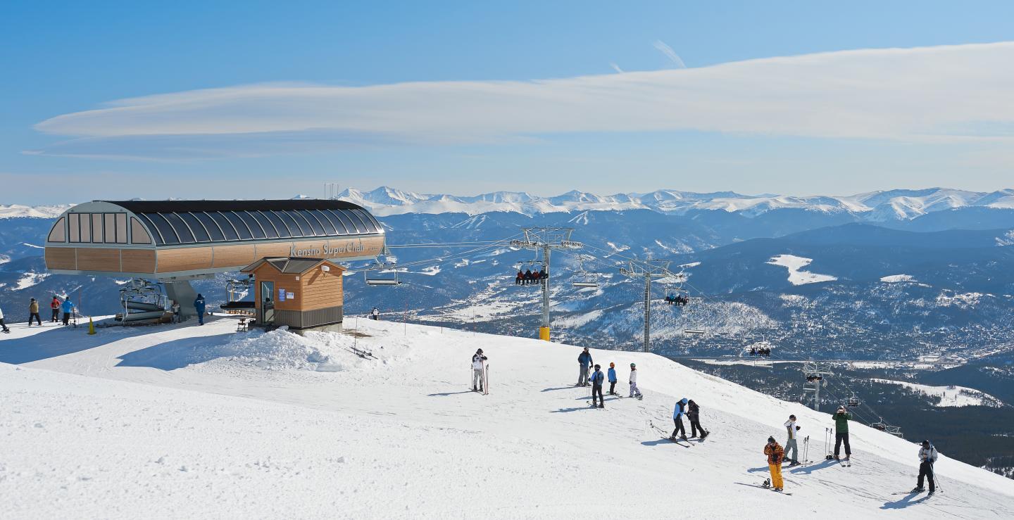The top of a chairlift at Breckenridge Ski Resort
