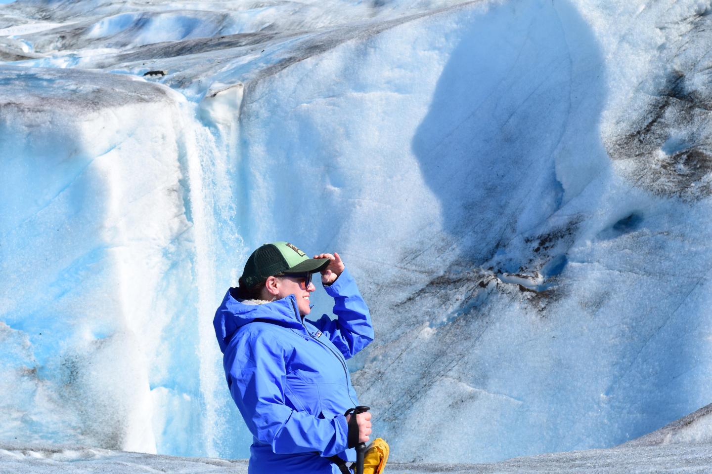 Ashley Smith on a glacier