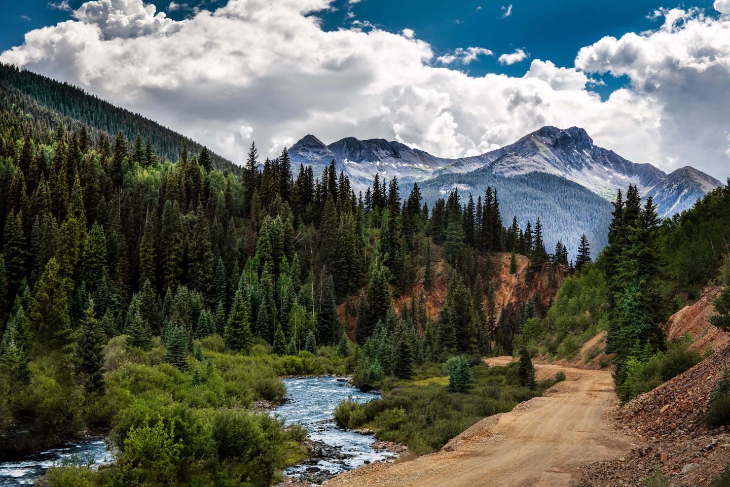 A view of a mountain range