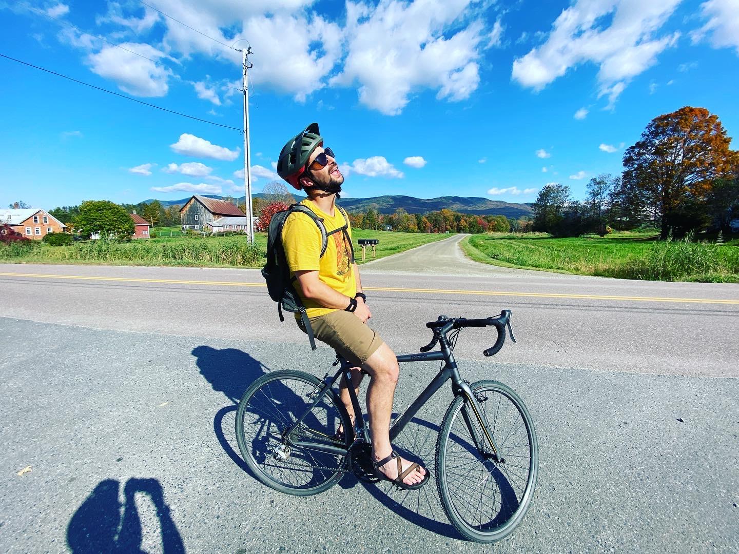 Jake Ferreira on his bike
