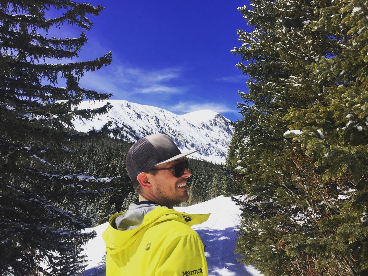 Travis Beck on a mountain